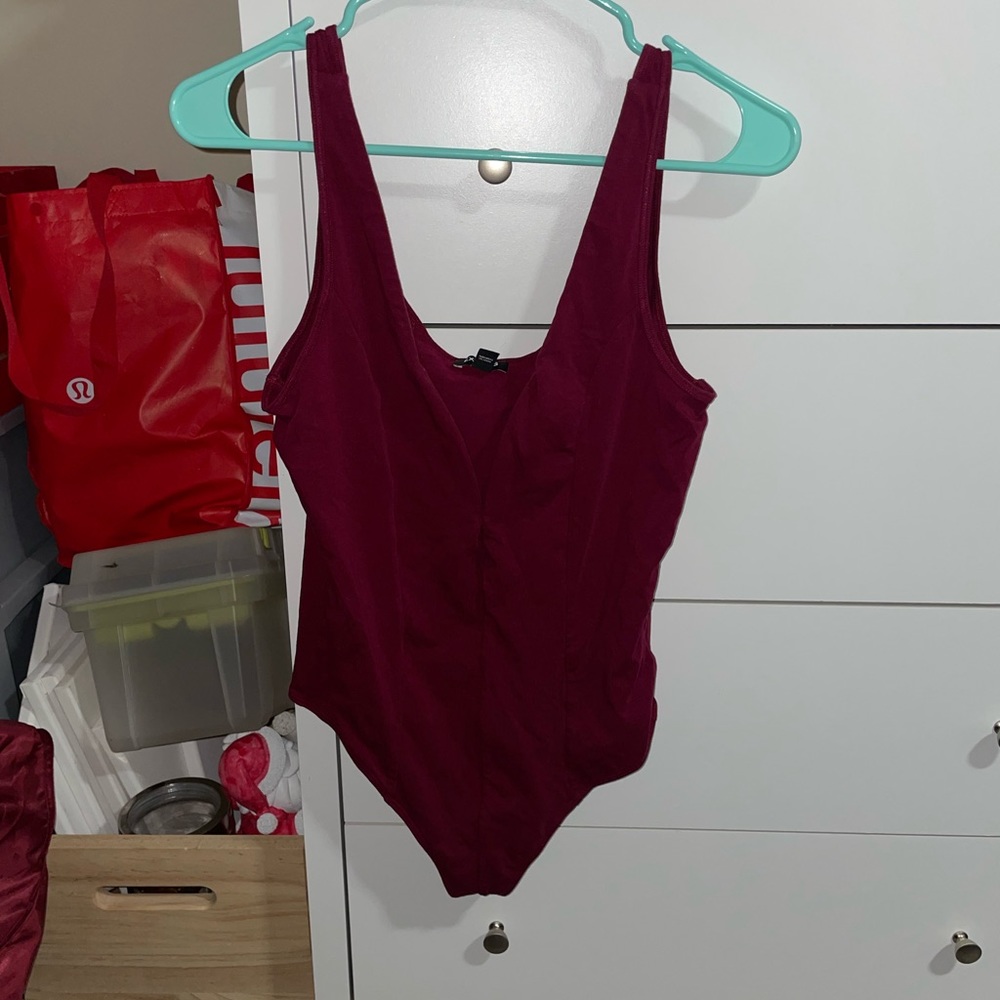 Maroon bodysuit